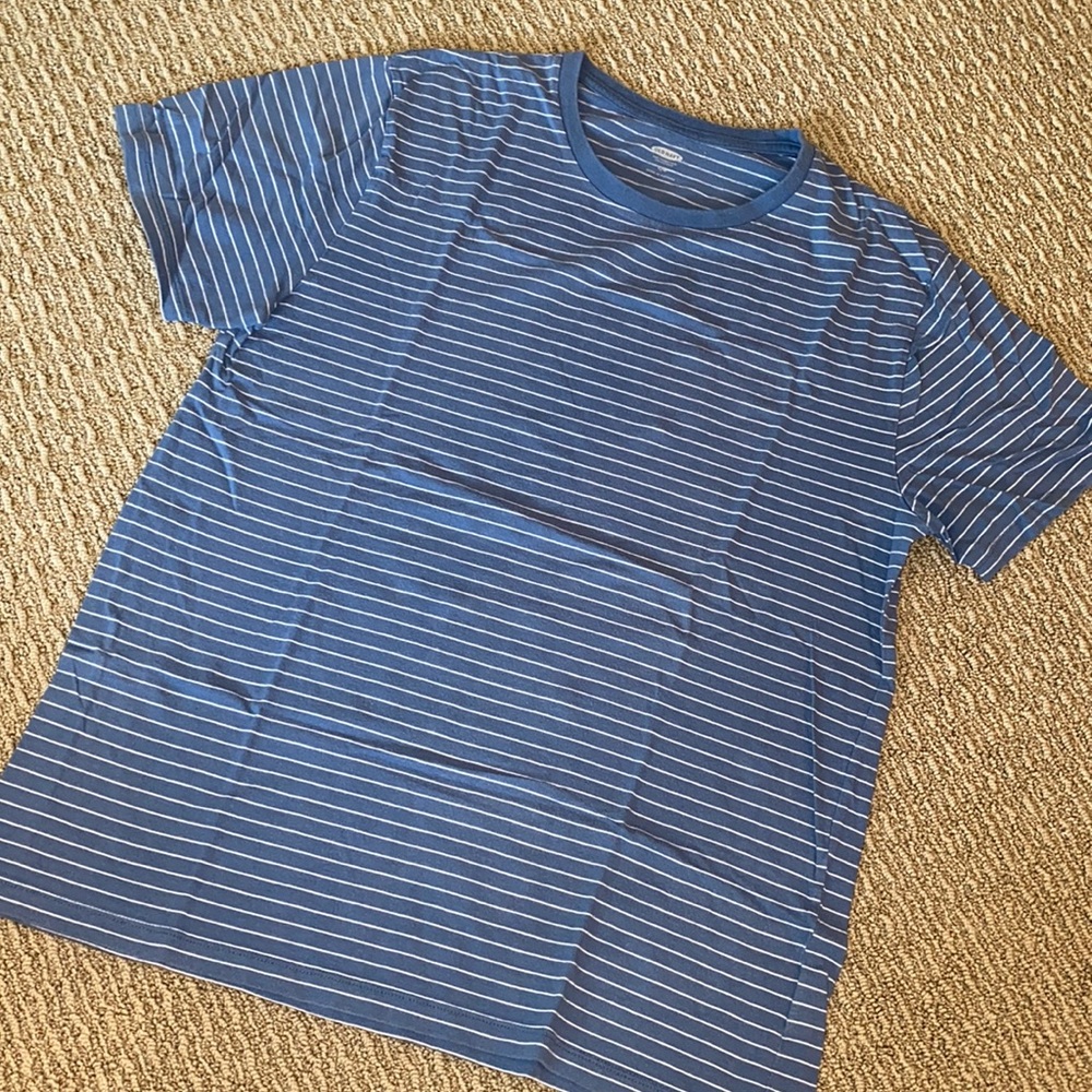 Striped Blue White T Shirt
